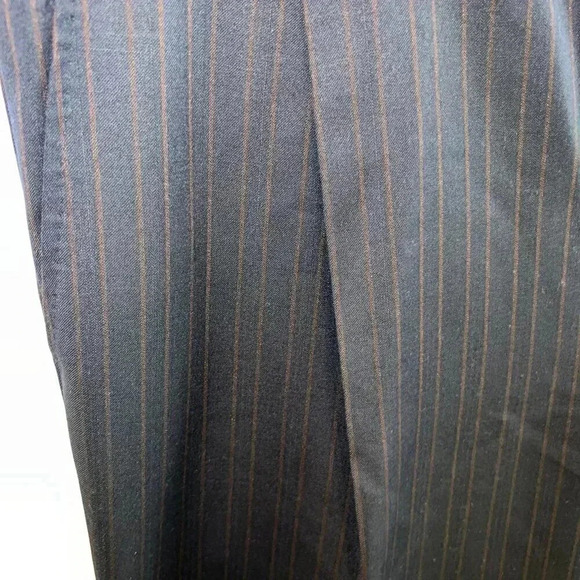 Ermenegildo Zegna 2pc Wool Suit Navy Blue Brown Pinstripe 50R - Picture 14 of 16